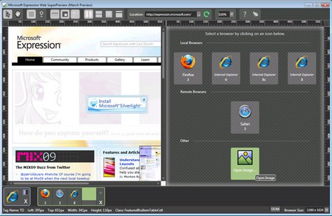Expression Web Super Preview